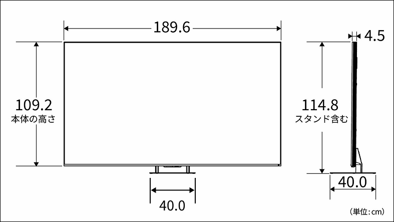 正面図_側面図_レグザ